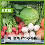 北京新鲜绿色有机种植蔬菜 套餐E8斤22枚鸡蛋 包邮同城配送