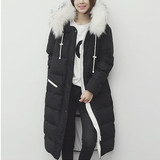 2015冬装新款韩版女装长款过膝加厚大毛领羽绒棉服外套潮