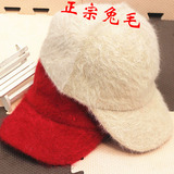 帽子女冬天潮韩国韩版秋冬季鸭舌帽保暖女士青年时尚兔毛棒球帽子
