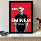 痞子阿姆Eminem装饰画有框画餐厅咖啡厅酒吧墙挂壁画说唱海报KTV