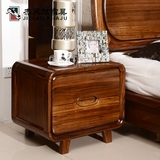 乌金木床头柜全实木卧室床配套床边柜现代简约单双抽屉储物收纳柜