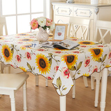 PVC/EVA桌布餐桌布向日葵桌布防水圆桌台布 防水桌子台布桌布