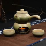 陶瓷酒精壶炉古陶普洱茶煮茶壶温茶壶温酒壶一壶两杯功夫茶具套装