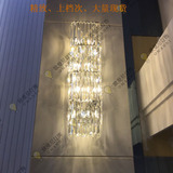 高档水晶壁灯客厅墙壁灯LED长方形壁灯过道大堂门厅壁灯长形走廊