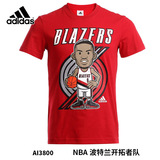 ADIDAS阿迪达斯短袖 夏季款NBA篮球卡通运动透气速干T恤衫AY0220