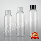 120毫升-200ml透明圆肩塑料瓶分装瓶化妆品包装瓶普通盖配内塞