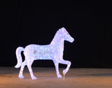 动物3D造型灯LED发光灯马圣诞节装饰品游乐场 水晶滴胶发光白马