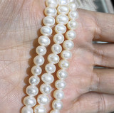 天然淡水珍珠5-6mm近圆形 散珠 DIY半成品 强光 无暇 批发价供应