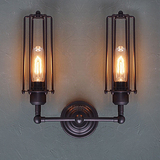设计师的灯美式复古走廊过道单头灯简约乡村餐厅工业铁艺双头壁灯
