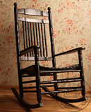 荷特实木摇椅躺椅欧式美式乡村阳台休闲午睡老人复古特色木纹个性