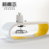 办公家具老板桌大班桌弧形班台烤漆创意简约现代办公上海可定制