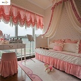 自来利现代粉色女孩公主房地毯卧室床边地毯儿童房满铺地毯定制