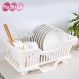 日本Fasola厨房置物架塑料沥水碗架碗柜架特大碗碟架储物架收纳架