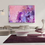 北欧现代简约欧美抽象紫色无框画油画壁挂画客厅卧室玄关餐厅装饰
