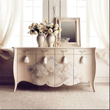 法维诺家具法式白色玄关柜欧式彩绘储物收纳柜实木玄关台装饰桌