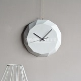 创意家居树脂电池挂钟 现代简欧客厅静音钟表 样板房圆形时钟挂饰