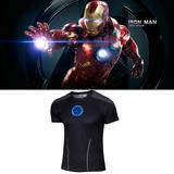 包邮优质 钢铁侠反应堆T恤 漫威超级英雄主题男装短袖 男士衣服