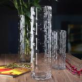 透明玻璃花瓶特大号富贵竹50厘米落地花瓶百合水培加厚水晶客厅摆