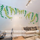 3D水晶亚克力绿色树叶立体墙贴 客厅沙发电视背景雕 树枝