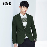 GXG男装 男士西装外套 斯文修身绿色休闲西服外套#51201104