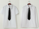 日韩英伦学院风校服学生班服白色长袖短袖男衬衫校服演出服制服