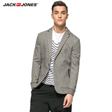 JackJones杰克琼斯男装修身休闲纯色针织西装西服外套C|216108043