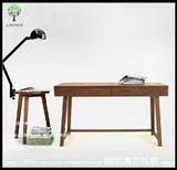 书桌简约北欧博洛胡桃木色书桌定制书桌办公桌定做电脑桌书桌