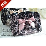 特价包邮！韩国进口正品 蕾丝蝴蝶结 化妆包 手包 旅行包 随身包