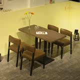 现代咖啡厅桌椅定制西餐桌椅奶茶甜品店桌椅组合餐饮长方桌圆桌