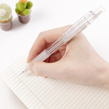 日本无印良品透明树脂自动铅笔 简约自动铅笔学生文具0.5mm