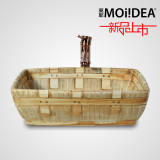 莫耶中式陶瓷台盆家装卫浴台上盆长方形洗手盆台面盆 中式仿古