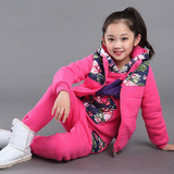 2016秋冬装韩版童装女童冬季儿童套装卫衣三件套加厚加绒女大童