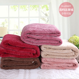 韩国外贸原单加厚高档法兰绒毛毯 绗缝床盖床单 秋冬双人毛毯