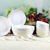 创意骨瓷结婚日式碗盘碗筷用碗碟套装厨房盘碗碟搭配搬新家餐具