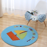 圆形地毯电脑椅转椅垫吊篮儿童卡通卧室地毯简约爬行毯客厅茶几毯