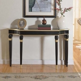 金银箔家具定做新古典沙发背几实木玄关台时尚玄关桌简易边桌黑色
