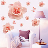 荷兰菊 创意客厅墙贴卧室电视背景墙装饰可移除浪漫温馨花卉贴纸