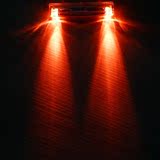 太阳能汽车装饰灯 免接线中网爆闪灯 LED可调色防追尾警示灯 雾灯