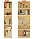 超容量实木书柜储物柜松木组合书架加门 A款40cm宽-180cm高 包邮