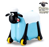 正版小羊肖恩骑行行李箱 旅行登机拉杆箱 儿童玩具收纳箱可坐箱包