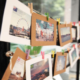韩国照片墙组合麻绳夹子相片墙节悬挂纸相框 3 5 6 7 8寸纸质相框