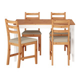 IKEA 宜家代购 拉罕姆 一桌四椅 餐桌 木色/黑褐色