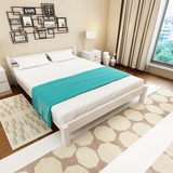 实木松木单双人床简易出租1.2客房1.5日式地台1.8米榻榻米床架