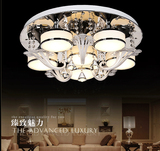 水晶灯5年不锈钢圆形客厅变色吸顶灯简约现代卧室餐厅灯具灯饰