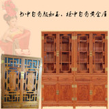 红木家具非洲黄花梨木书柜明式素面书柜实木储物柜书架文件展示柜