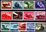 纳粹德国邮票-1944年 二战国防军 13全原胶全品