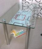 厂家直销】15毫米钢化玻璃餐台 玻璃餐桌 双层餐台 不锈钢脚 包邮