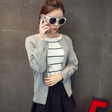 2016秋季新款韩版女装短款针织衫开衫宽松显瘦学生毛衣披肩外套女