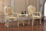 欧式实木桌椅3件套软包布艺 酒店　住宅家具休闲田园茶几椅子组合