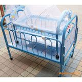婴儿床大小两床/可加长铁艺婴儿床BB床宝宝床儿童铁床0-3岁